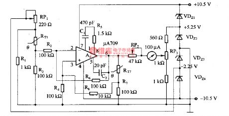 Humidity measurement circuit with the thermistor