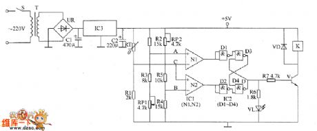 Atmospheric pressure boiler automatic temperature controller circuit diagram