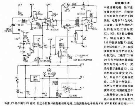 The darkroom exposure meter circuit
