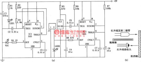 Close-range Infrared Detection Circuit Composed of 555