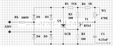 The semiconductor SCR AC regulator circuit