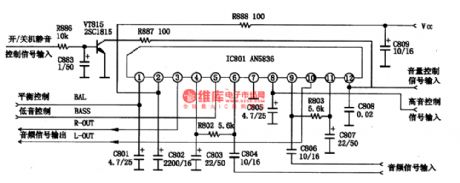 AN5836 audio preamplifier and control integrated circuit