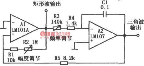 Square Wave Turning Triangular Wave Circuit