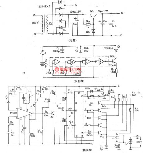 Electric fan infrared remote control circuit (1)