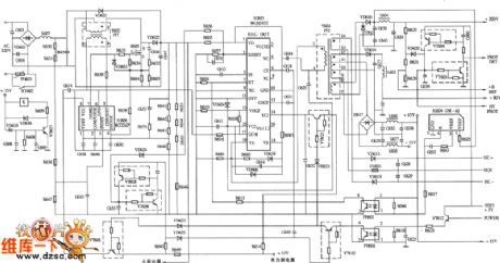 Color monitor switching power supply (MC33262p) circuit diagram