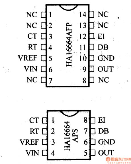 The regulator: DC-DC circuit, power supply monitor pin and its main features HA16664AFP/16664APS