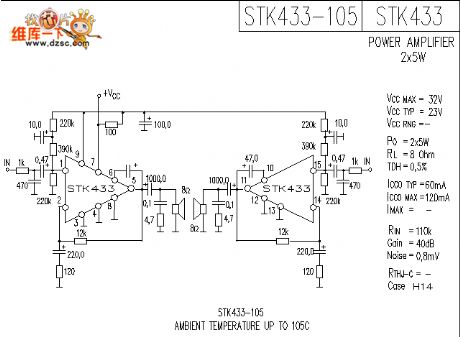 STK433 Application circuit diagram