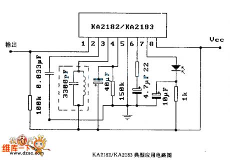 KA2182/KA2183 typical application circuit diagram