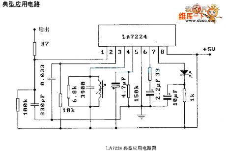 LA7224 typical application circuit diagram