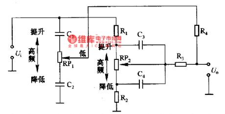 RC type tone control circuit
