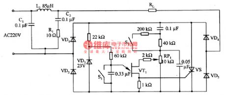 Power control circuit with the thyristor