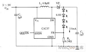 CAT37 White LED driver circuit diagram