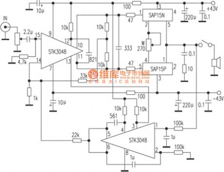 STK3048+SAP15N/P Power Amplifier Circuit Restructured From The Original Board
