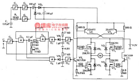 Electromotor servo amplifier composed of the power MOSFET
