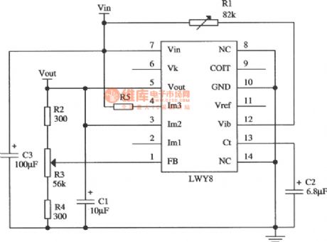 typical application circuit of LWY8 positive integrated voltage stabilizer