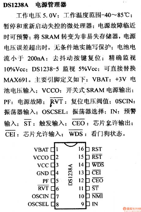 The regulator: DC-DC circuit, power supply monitor pin and its main features DS1238A