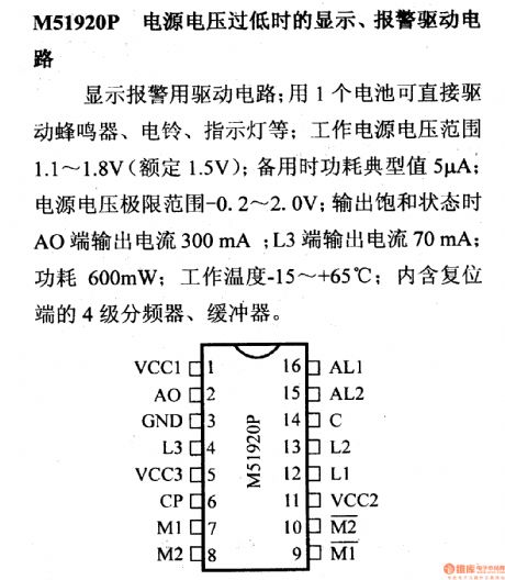 The regulator: DC-DC circuit, power supply monitor pin and its main features M51920P