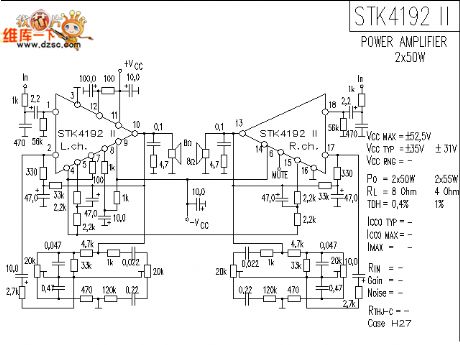 STK4192 Application circuit diagram