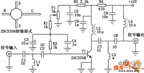 UHF amplification principle circuit diagram