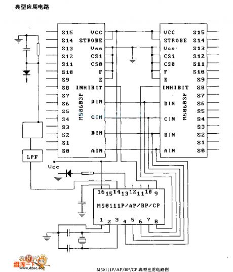 M50111P, AP, By, CF Typical application circuit diagram