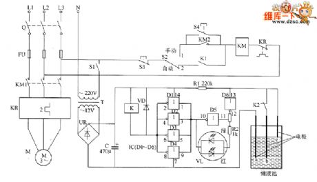 Liquid level automatic controller circuit diagram 4
