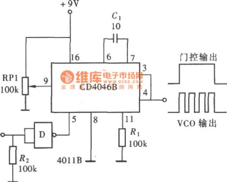 Quantitative Pulse Output Circuit With CD4046