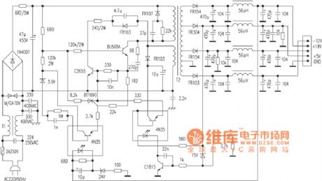 Shenzhou ST-9900 Type Satellite Receiver Switch Power Repairing Circuit