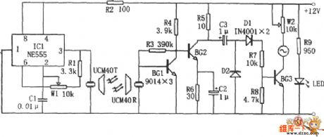 Ultrasonic Liquid Level Indicator Circuit Composed Of NE555