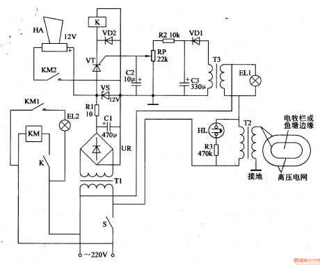 Electric fence control circuit