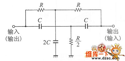 The symmetrical double T circuit to improve the notch filter circuit