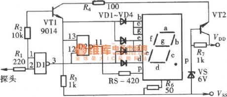 The circuit diagram of a logic-pen that can shows the open state 2nd