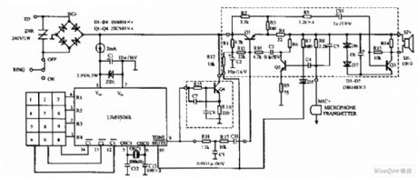 UM95088 Telephone Circuit Diagram