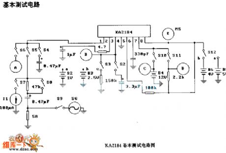 KA2184 basic test circuit diagram