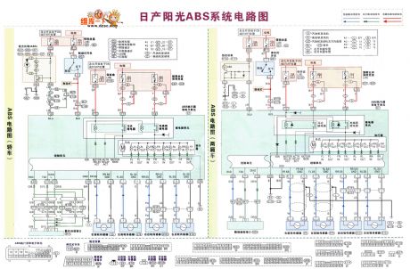 Nissan Sunny ABS system circuit diagram