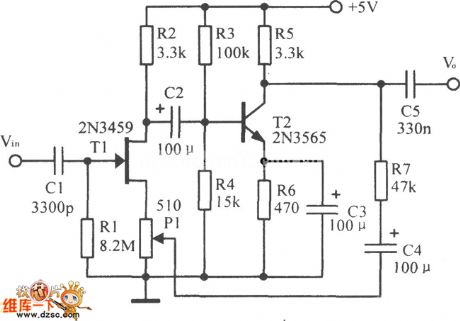 The feedback amplifier circuit diagram