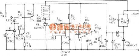 Lower limit temperature frog sound alarm and automatic heating control circuit