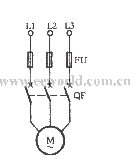 Small breaker direct start-up circuit