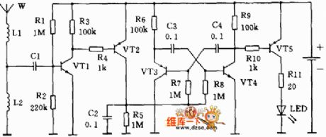 900MHz radio frequency indicator analysis circuit diagram