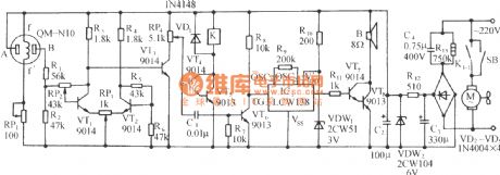 Household flammable gas leakage automatic ventilation and alarm circuit