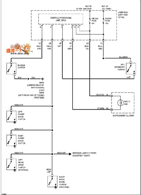 Mazda alarm system circuit diagram
