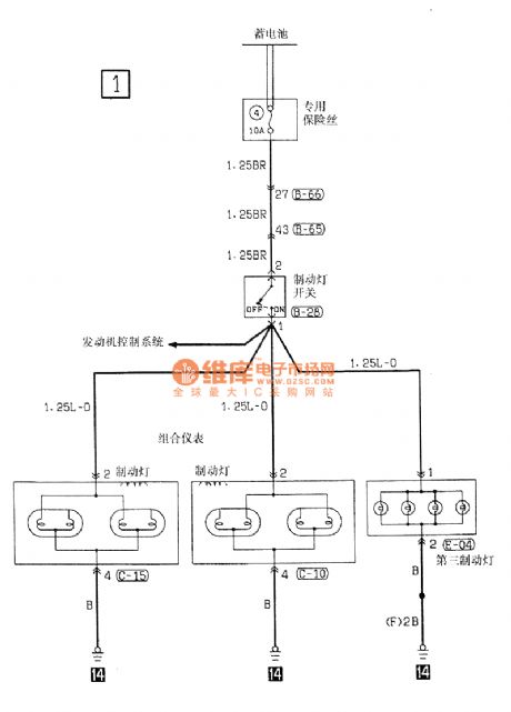 Southeast Soveran brakelight electrical system circuit diagram