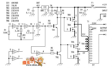 DC12V - AC220V Inverter circuit diagram