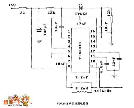 TDA3048 Typical application circuit diagram