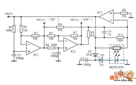 Three-phase output oscillator circuit diagram