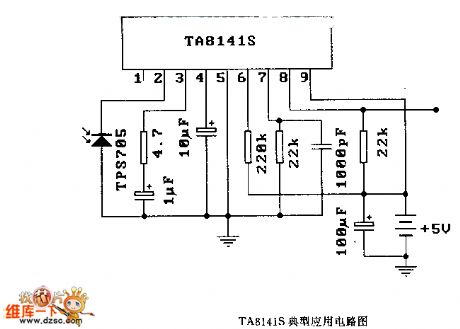 TA8141S Typical application circuit diagram