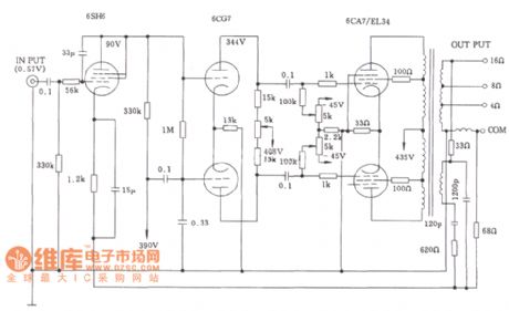Power amplifier circuit of Marantz electronic valve 8