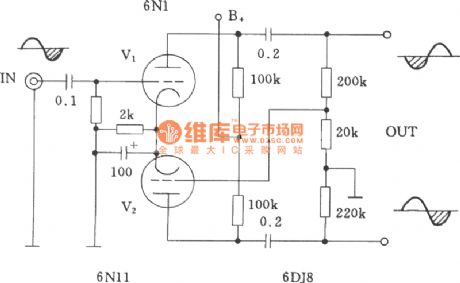 Tube partial-pressure inverter circuit