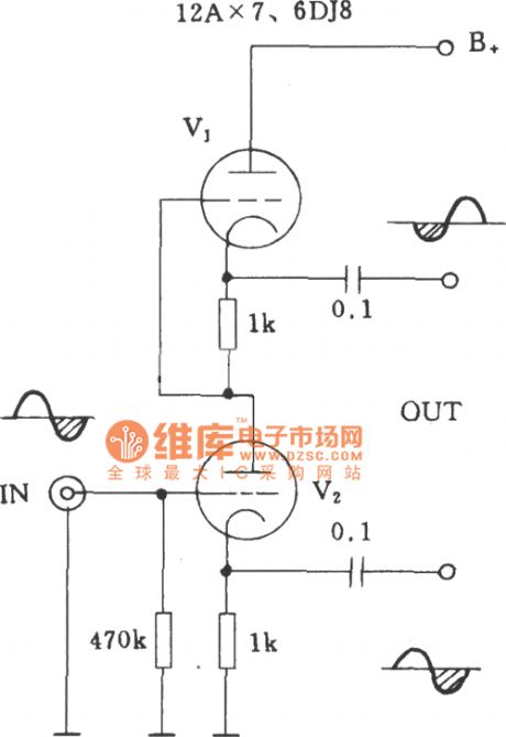 Tube SRPP inverter circuit
