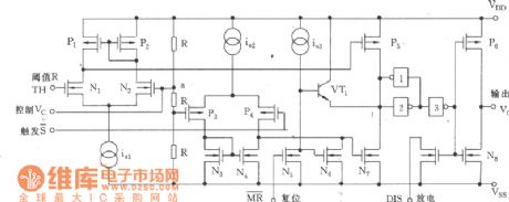 5G7556 CMOS time-base internal equivalent circuit diagram