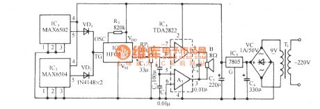 Temperature window overrun alarm circuit MAX6502/4